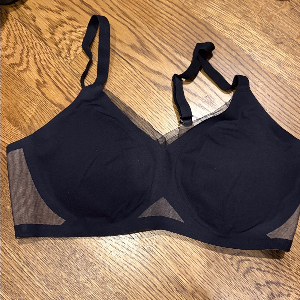 NWOT Honeylove Liftwear Crossover Bra Large Black - Picture 2 of 3